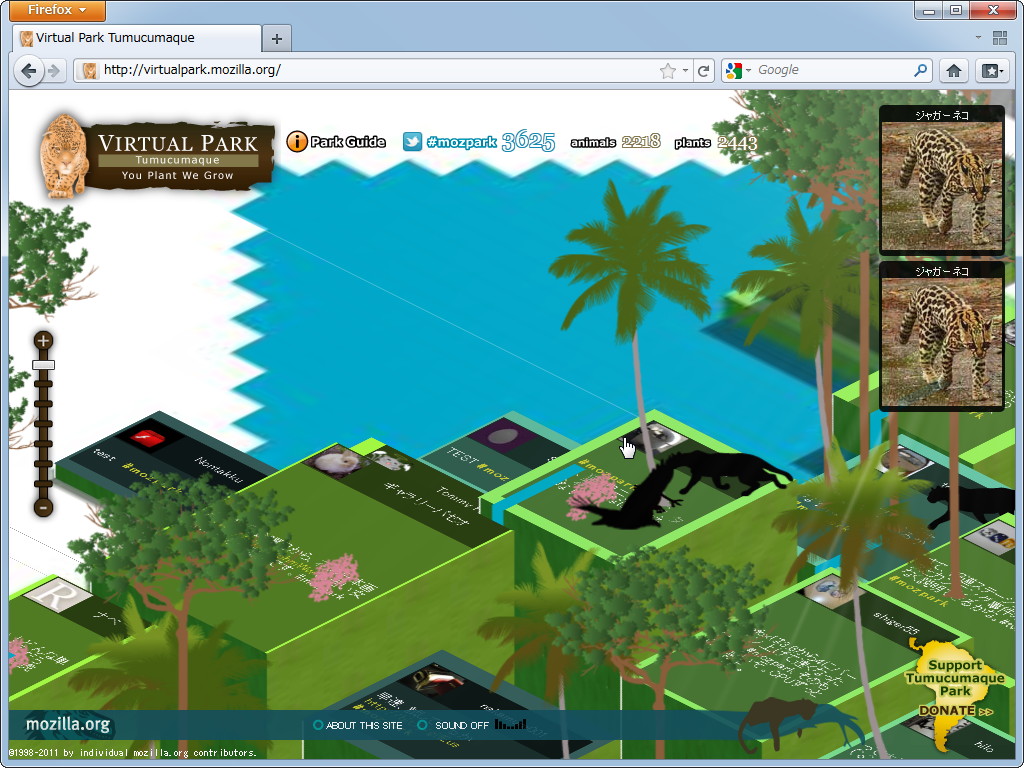 “Virtual Park Tumucumaque”のWebサイト
