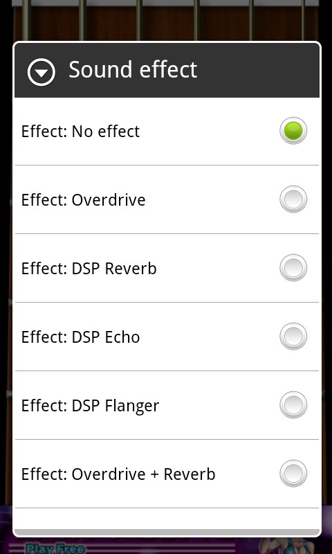クリーントーンにエフェクターをかけることが可能