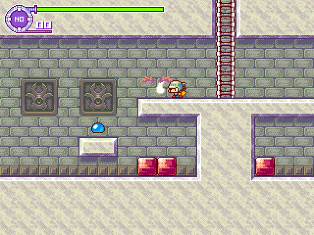 基本となる剣での攻撃。リーチを見極めよう