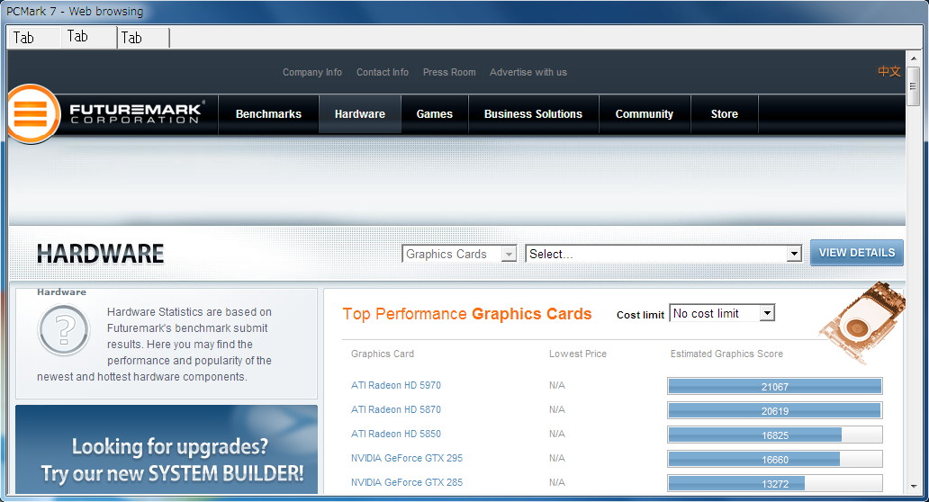 Webブラウジングのパフォーマンステスト