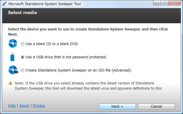 “mssstool32.exe”を実行すると開くウィザード