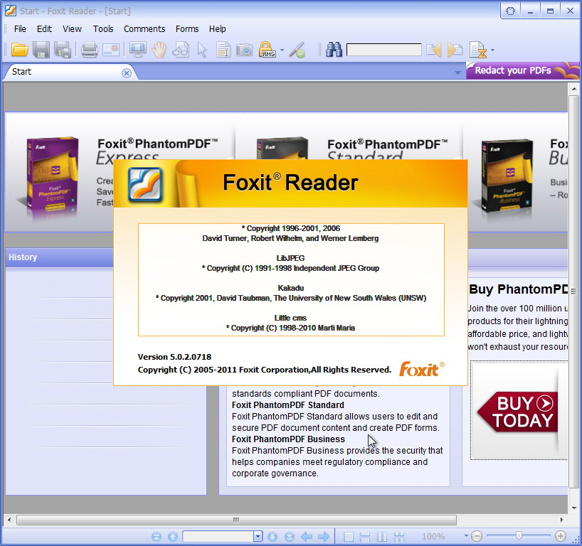 「Foxit Reader」v5.0.2.0718