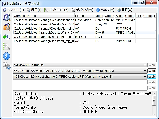 “シート”形式。［Web］ボタンを押すとコーデックの配布ページを開くことが可能