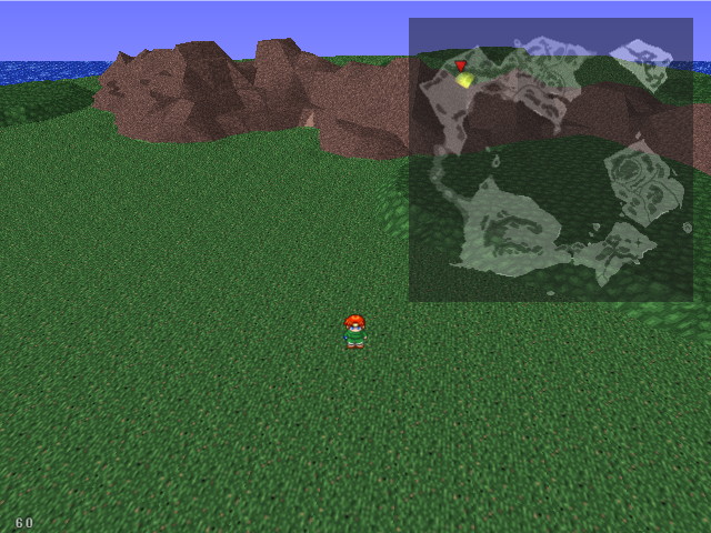 ワールドマップは3Dで表現。行き先を赤いマーカーで表示してくれるのが便利