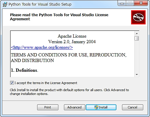 「Python Tools for Visual Studio」v1.0