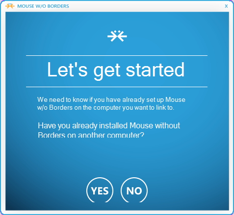 起動後最初に現れるダイアログで［Yes］ボタンを選択して、親PCの名前と“Security Key”を入力しよう