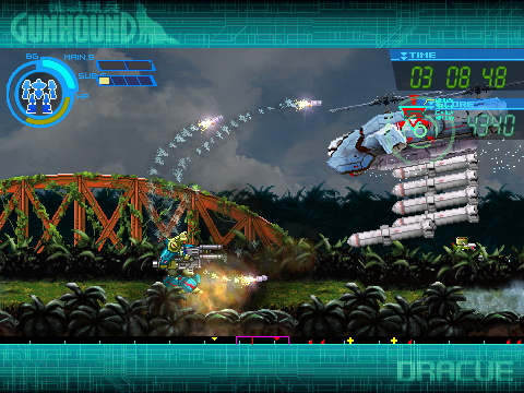 対空のサブショットはロックオンした敵を自動追尾してくれる