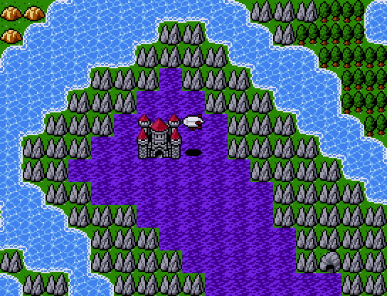 飛行船を手に入れれば、ゲーム開始直後にラスボスの城へ突入することも可能