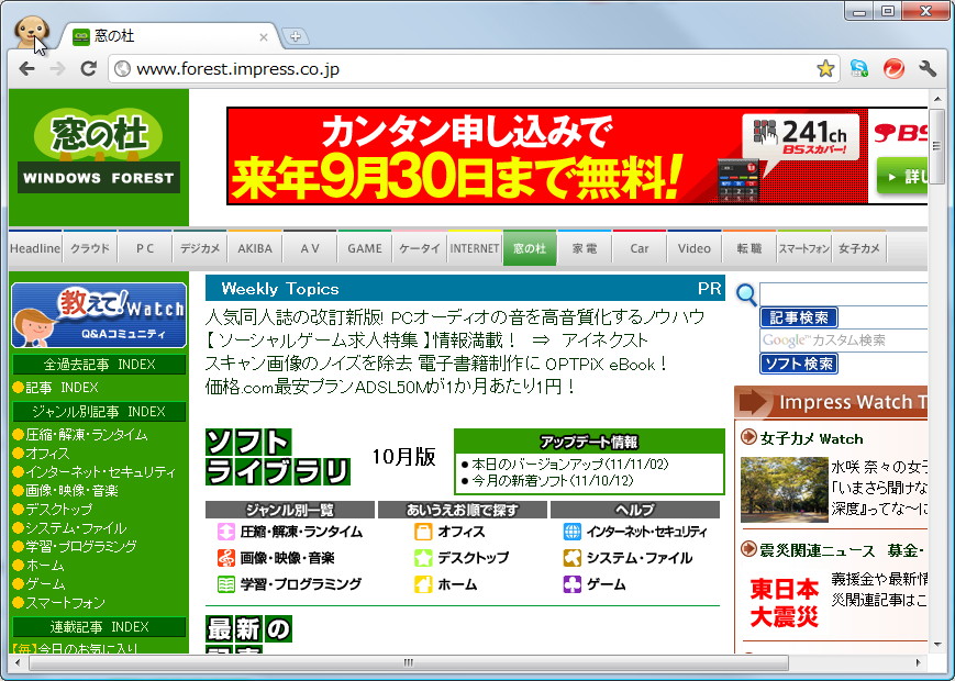 「Google Chrome」v16.0.912.21 beta-m