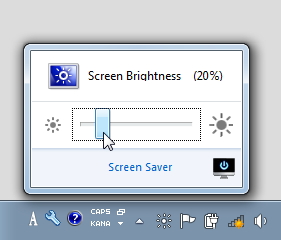 「iBrightness Tray」v1.0