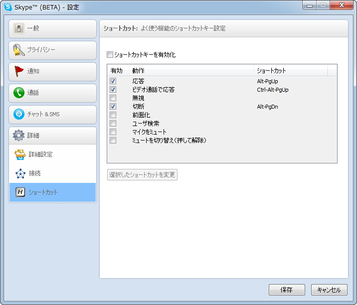 「Skype」で通話する際にホットキーでマイクの音声をON/OFF可能に