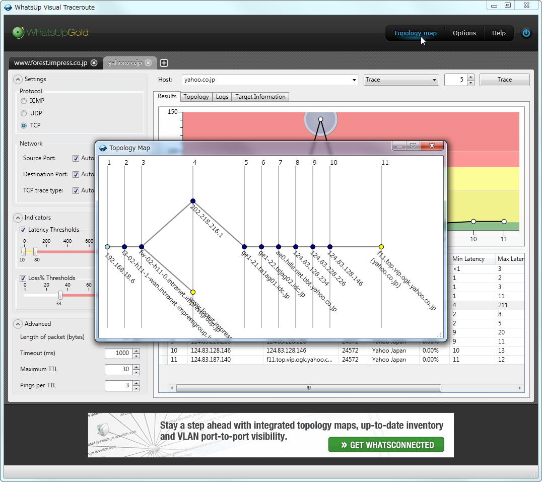 トポロジーマップ機能