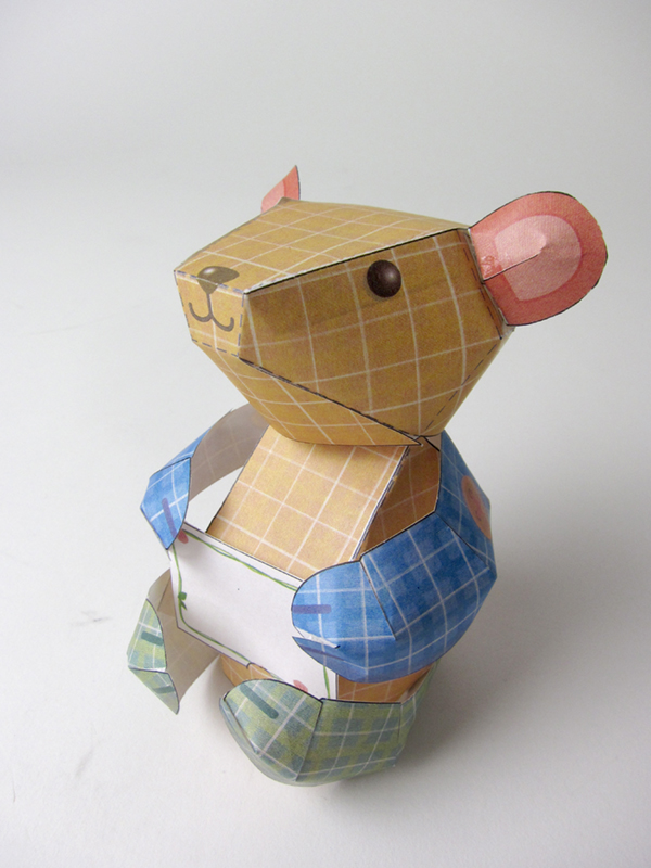 テディベアのペーパークラフト