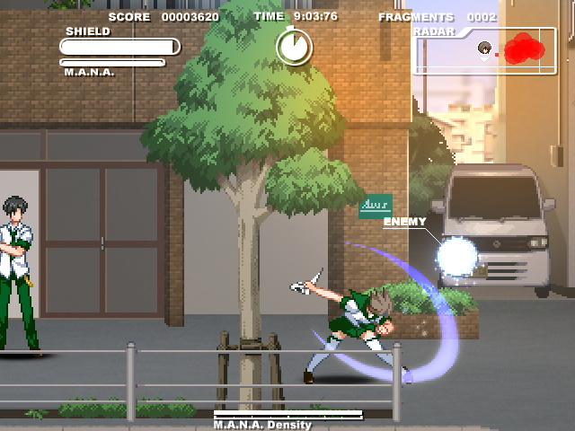 コマンド入力で近接攻撃も繰り出せる