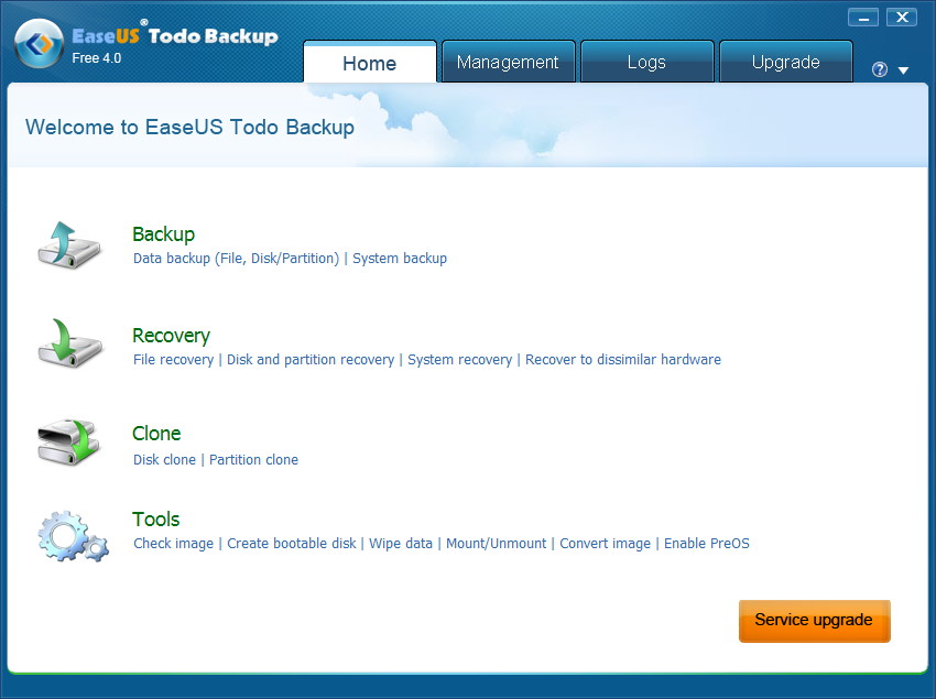 「EaseUS Todo Backup Free」v4.0.0.1
