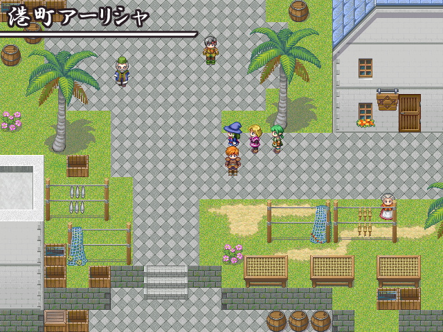 街やダンジョン内の移動はトップビューのRPG形式