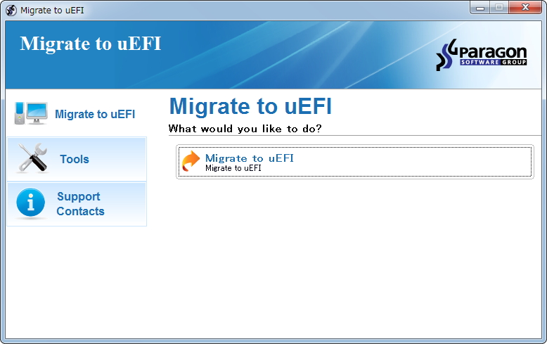 「Paragon Migrate to UEFI」