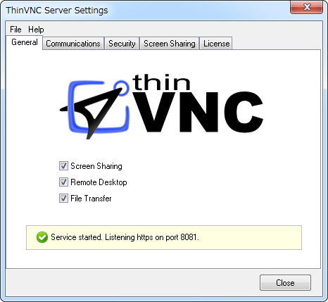 「ThinVNC」v3.0