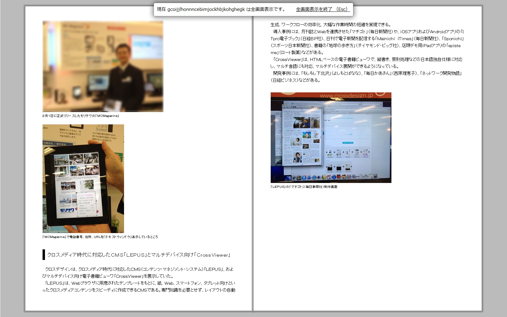 全画面表示にも対応