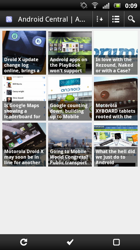 画像のサムネイルが並ぶ記事一覧に表示を切り替えることもできる