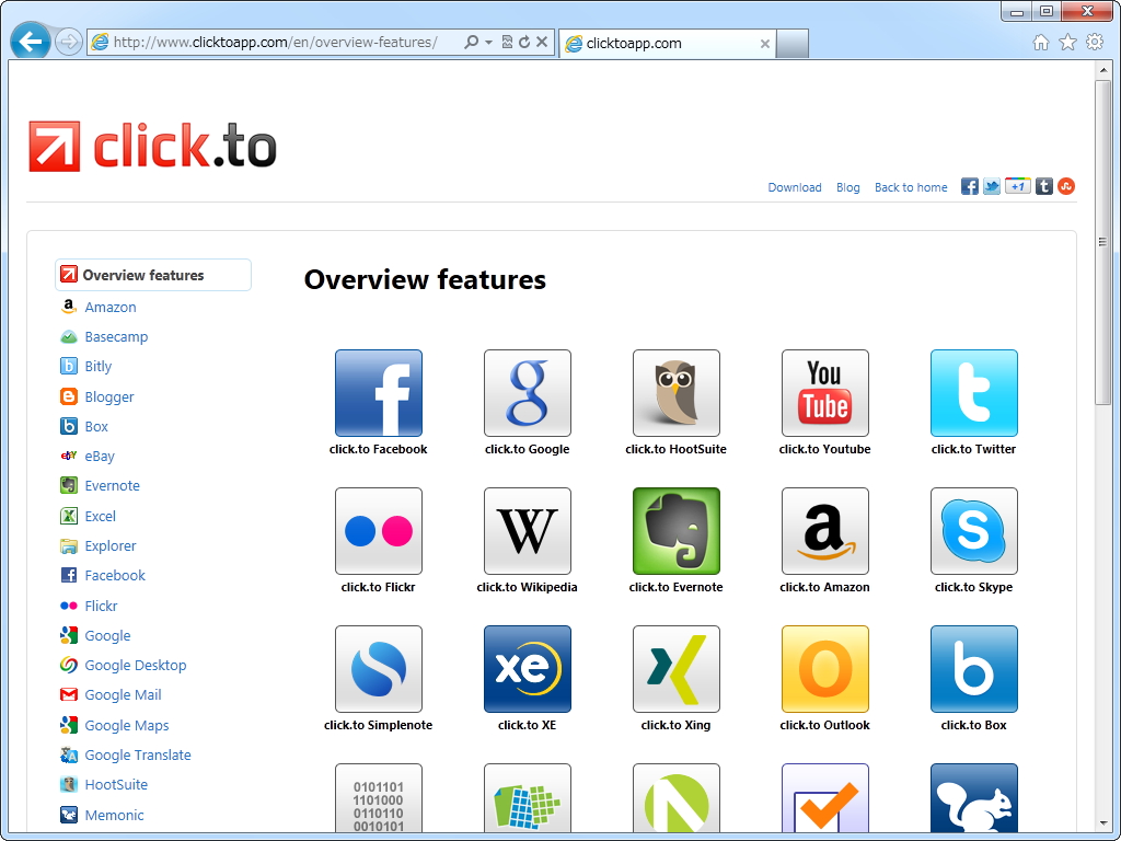 有名なアプリケーション・Webサービスを利用したさまざまなアクションがあらかじめビルトイン