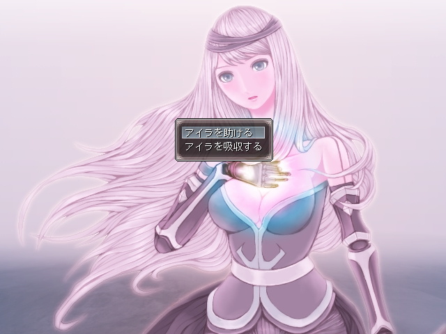 騎士と出会うと、吸収するか仲間にするかを選ぶことに