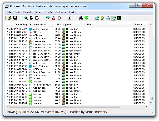 「Process Monitor」v3.0