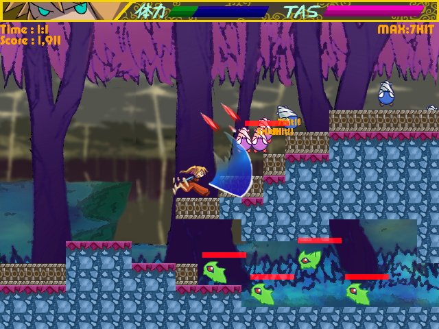 連続して斬撃できるのが爽快なアクションゲーム