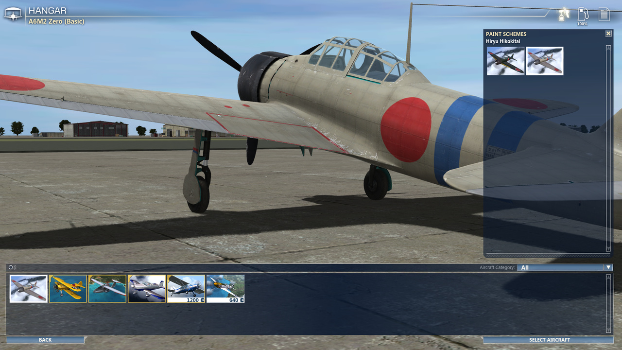 カラーバリエーションも選べるゼロ戦