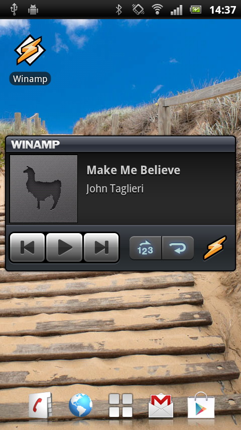 ホーム画面にコントローラー型のウィジェットを配置できる