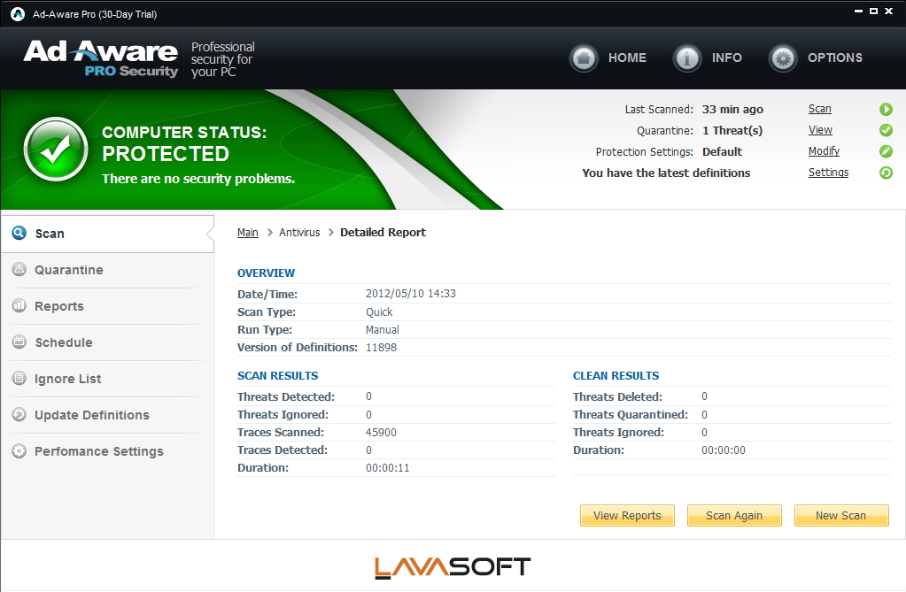 「Ad-Aware Pro Security」v10.1.211.3382