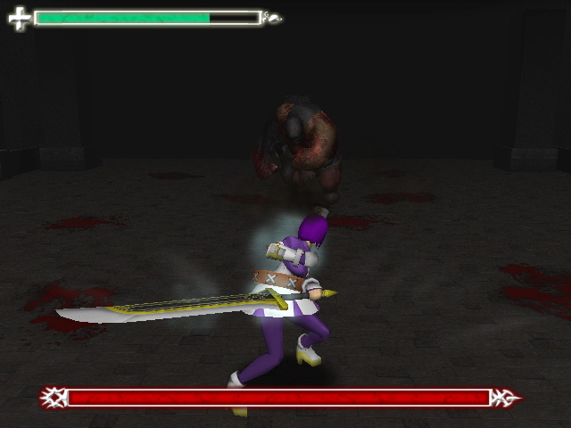 ボス戦では画面の下にボスのライフゲージが表示。ゼロにすると倒せる