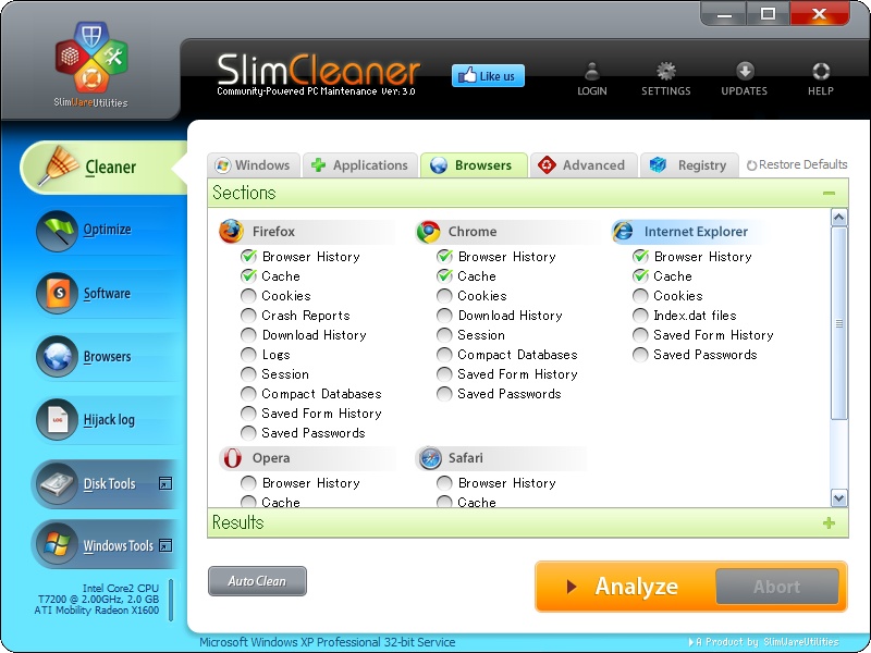 「SlimCleaner」v3.0.20442