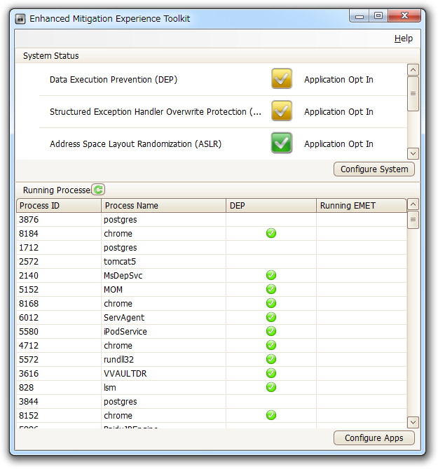 「Enhanced Mitigation Experience Toolkit（EMET）」v3.0