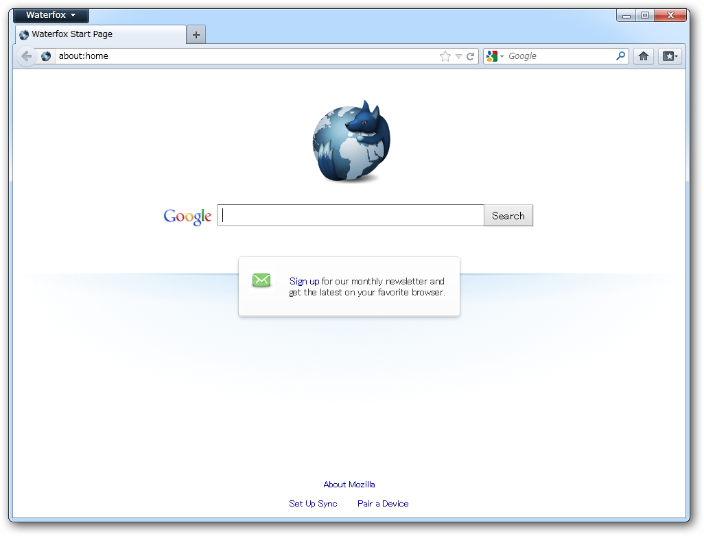 ユーザーインターフェイスは「Firefox」とまったく同じ