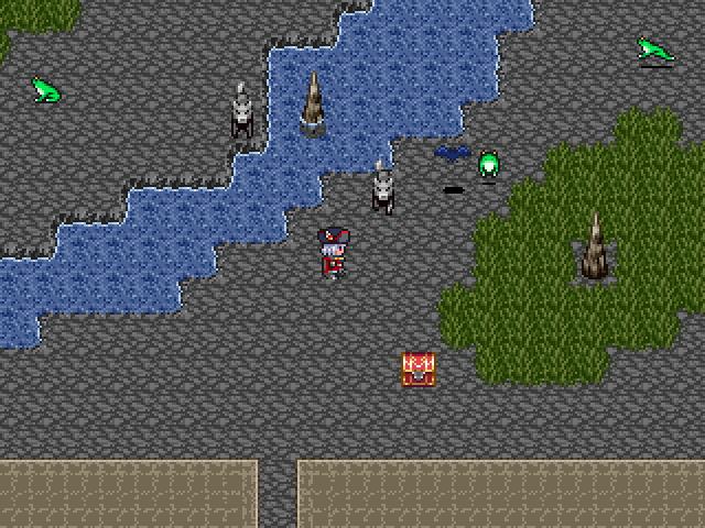 宝箱からアイテムをゲットしつつダンジョンを駆け抜けていく