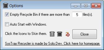 「SysTray Recycler」v1.3b1