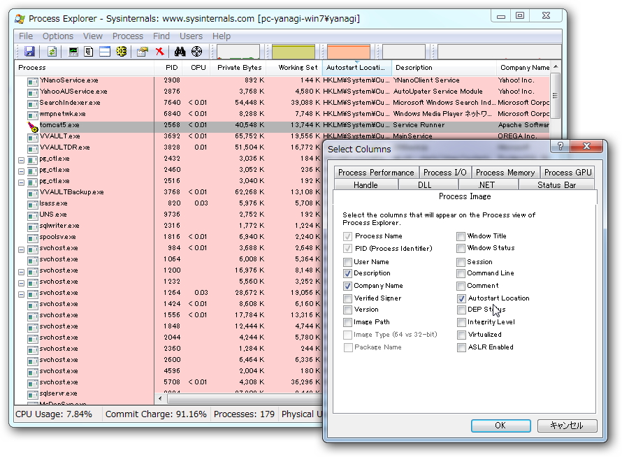 「Process Explorer」v15.2