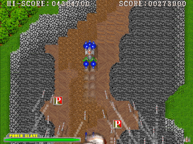 オプションを後方に切り替えれば、画面の下から登場する敵に対処しやすい