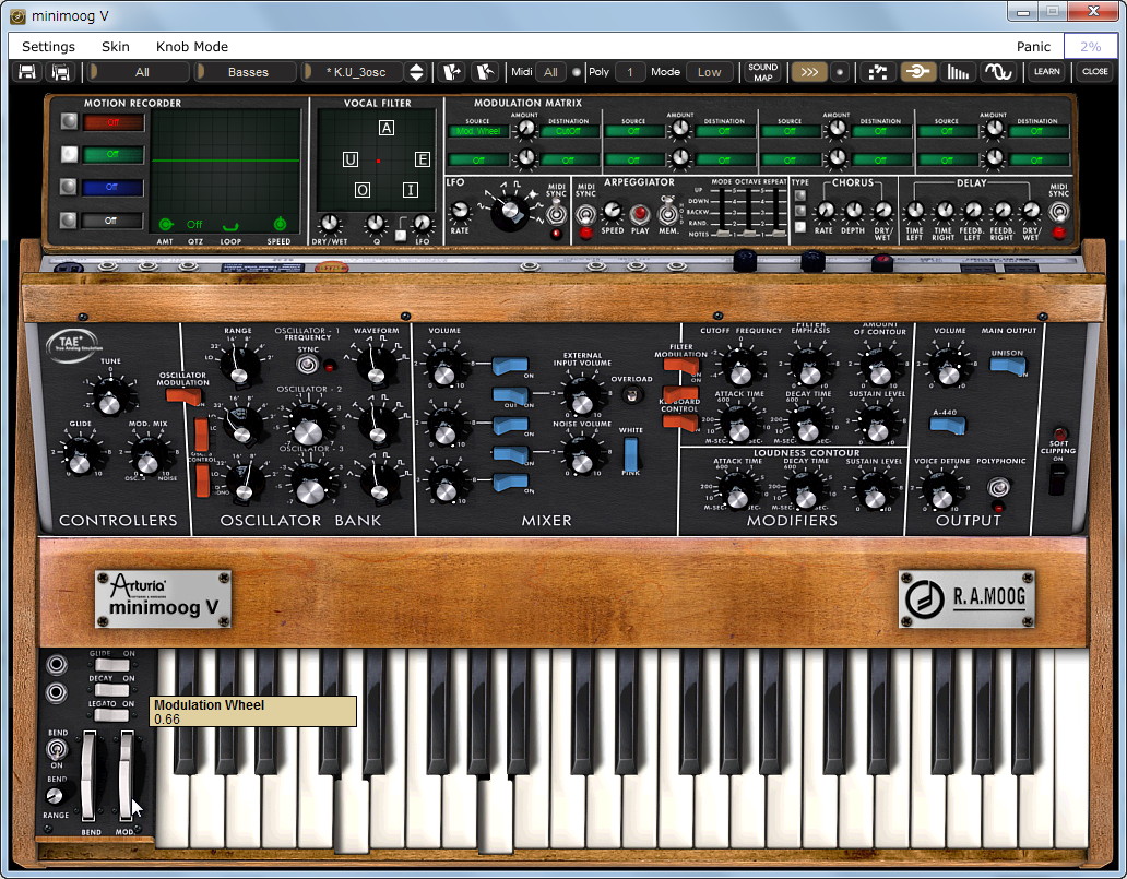 有償版の「Minimoog V」