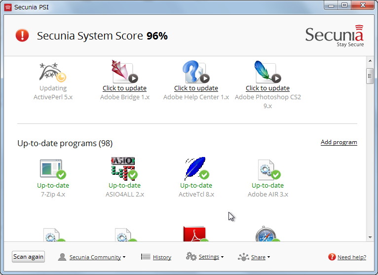 「Secunia PSI」v3.0.0.0