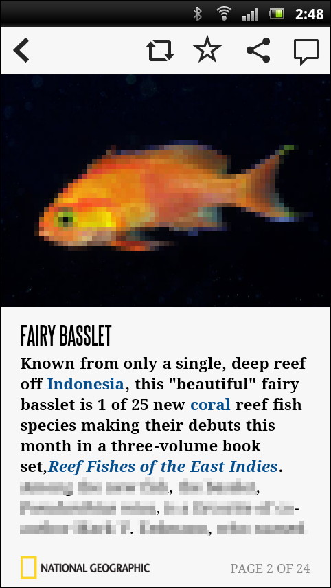 Webサイトによっては、雑誌風の見た目で記事が表示される場合もある