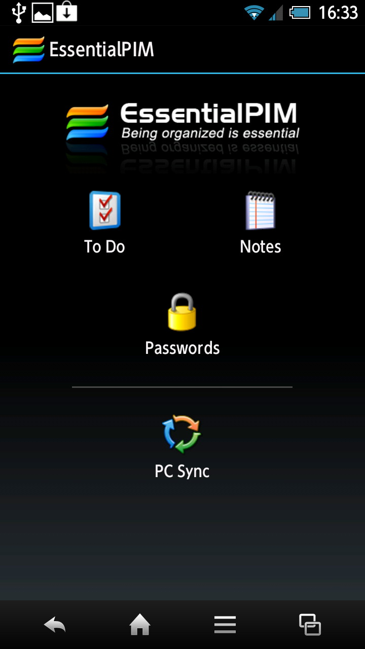 Android版の「EssentialPIM」