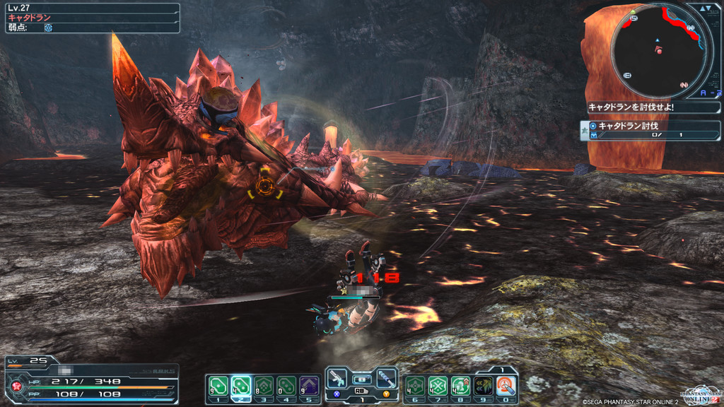 “ダーカー”の“浸食”を受け、グロテスクな植物の芽のようなものが生えた強敵“ブーステッドエネミー”も登場する。ボスの場合も同様だ