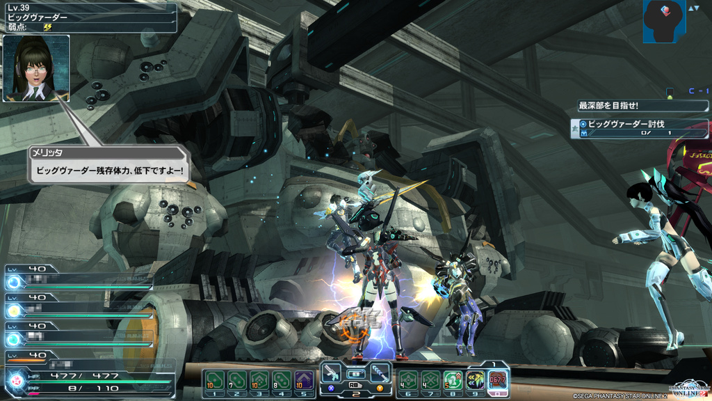 正式後初のアップデートで追加された惑星リリーパの“地下坑道”フィールドでは、巨大な戦艦“ビッグヴァーダー”が待ち構える。艦橋部分がロボットに変形し、甲板上で死闘を繰り広げることに