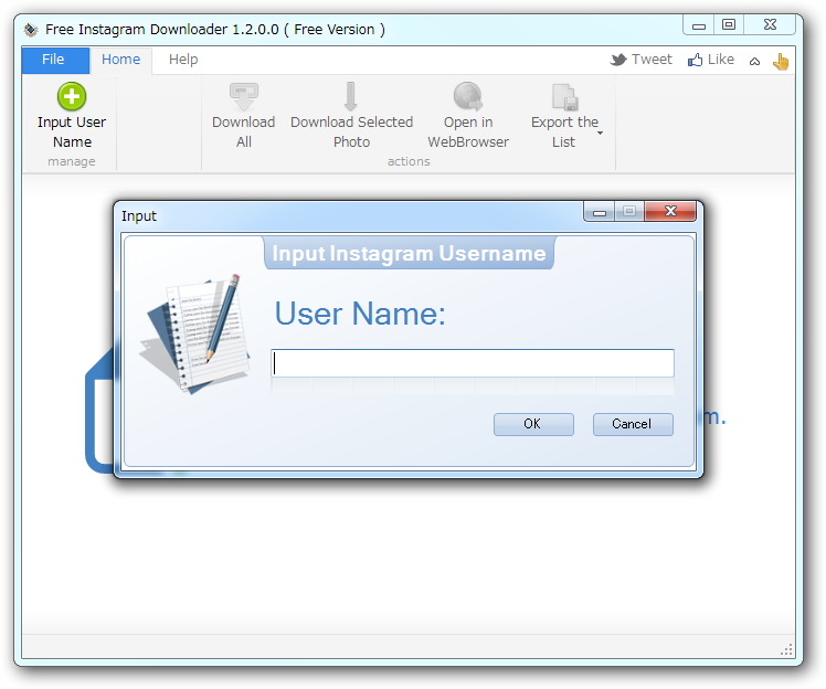 “Instagram”のユーザー名で検索し、ダウンロードしたい写真を選択するだけ