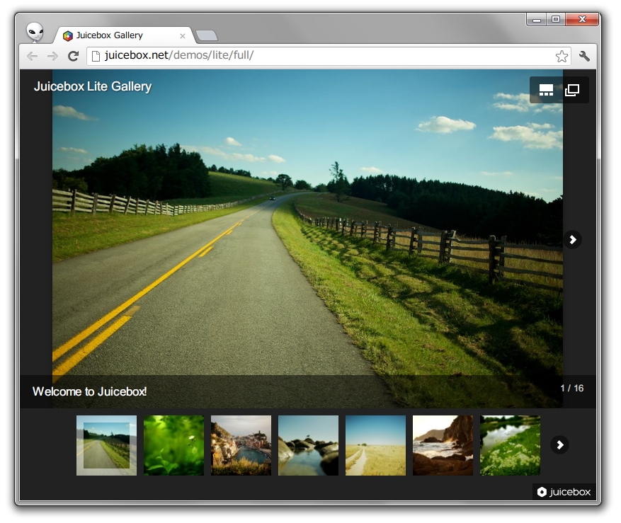 「Juicebox-Lite」で作成したサンプル作品