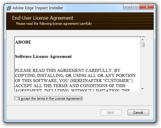 「Adobe Edge Inspect」