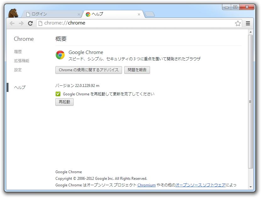 「Google Chrome」v22.0.1229.94