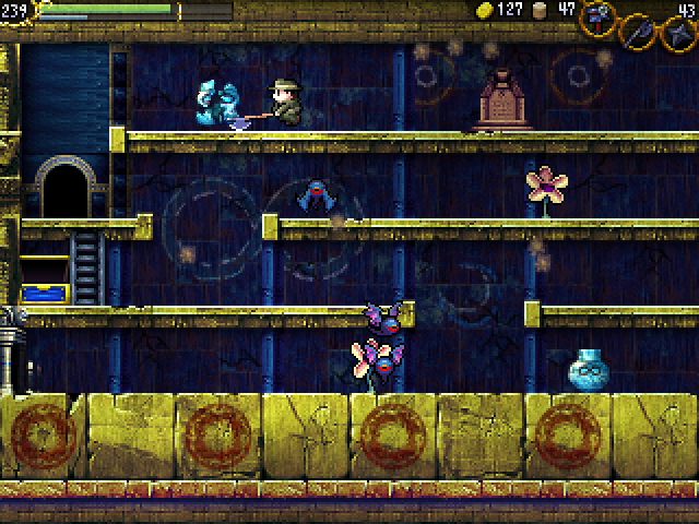 遺跡に眠る財宝を求め探索する2Dアクションゲーム